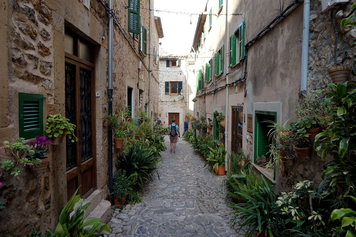 Carrer Rectoria with flower pots